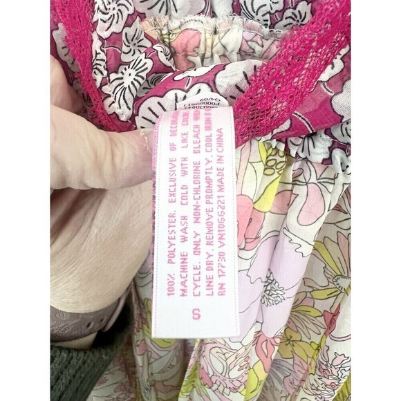 Liberty of London Y2K Chiffon Floral Babydoll Chemise Lingerie Slip Dress Top S - Picture 9 of 9